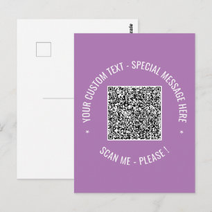 Uw QR Code Scan Info en Aangepaste Tekst Kaart