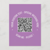 Uw QR Code Scan Info en Aangepaste Tekst Kaart (Voorkant)