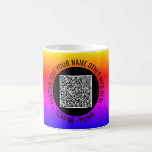 Uw QR Code Scan Info en Aangepaste Tekst Koffie Mo Koffiemok