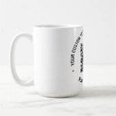 Uw QR Code Scan Info en Aangepaste Tekst Koffie Mo Koffiemok (Links)