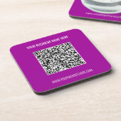 Uw QR Code Scan Info en Aangepaste Tekst Onderzett Bier Onderzetter (Linkerzijde)