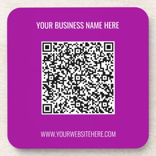 Uw QR Code Scan Info en Aangepaste Tekst Onderzett Bier Onderzetter (Voorkant)