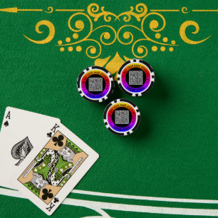 Uw QR Code Scan Info en Aangepaste Tekst Poker Chi Chips