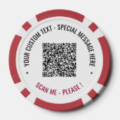 Uw QR Code Scan Info en Aangepaste Tekst Poker Chi Poker Chips (Achterkant)