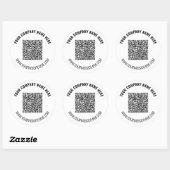 Uw QR Code Scan Info en Aangepaste Tekst Sticker (Vel)