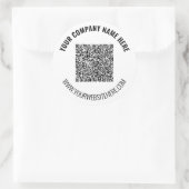 Uw QR Code Scan Info en Aangepaste Tekst Sticker (Tas)
