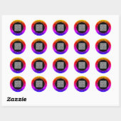 Uw QR Code Scan Info en aangepaste tekst Stickers (Vel)