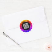 Uw QR Code Scan Info en aangepaste tekst Stickers (Envelop)