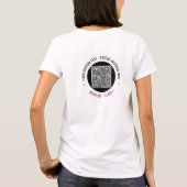 Uw QR Code Scan Info en Aangepaste Tekst T-Shirt (Achterkant)