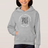 Uw QR Code Scan Info en Custom Text Hoodie (Voorkant)