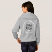 Uw QR Code Scan Info en Custom Text Hoodie (Achterkant volledig)
