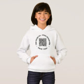 Uw QR Code Scan Info en Custom Text Hoodie (Voorkant volledig)