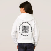 Uw QR Code Scan Info en Custom Text Hoodie (Achterkant volledig)