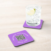 Uw QR Code Scan Info en Tekst Drank Coaster Bier Onderzetter (Rechterzijde)