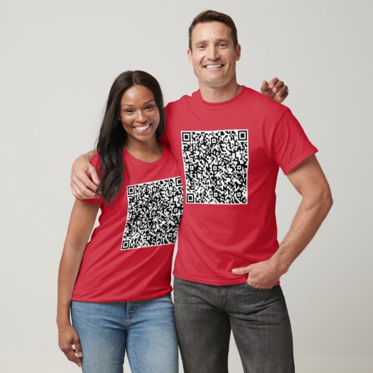 Uw QR Code Scan Info Grappig T-shirt cadeau (Unisex)