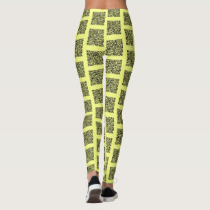 Uw QR Code Scan Info Grappige Leggings Aangepaste