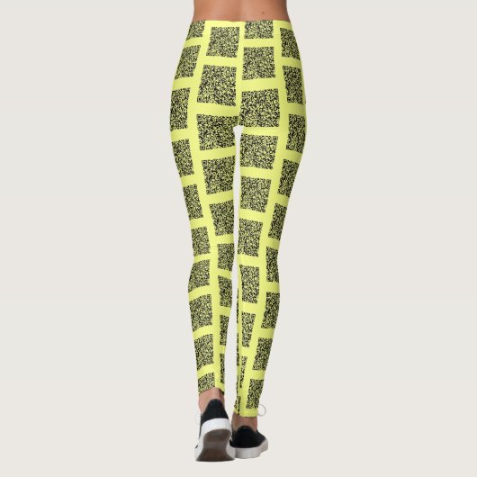 Uw QR Code Scan Info Grappige Leggings Aangepaste  (Achterkant)
