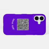 Uw QR Code Scan Info iPhone Case voorbeeld 16 Hoesje (Achterkant horizontaal)