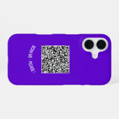 Uw QR Code Scan Info iPhone Case voorbeeld iPhone 16 Hoesje (Achterkant horizontaal)