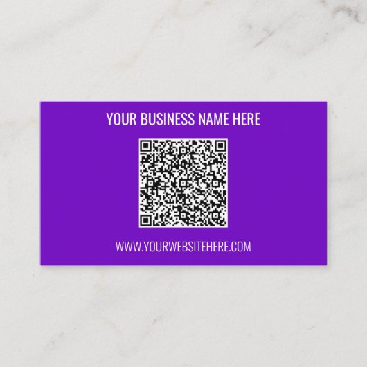 Uw QR-code Scan Info Naam Website Visitekaartje (Voorkant)