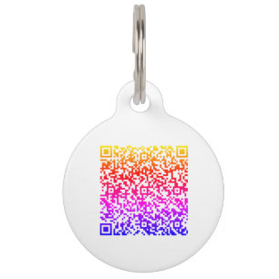 Uw QR Code Scan Info Pet ID Tag - Aangepaste kleur Huisdierpenning