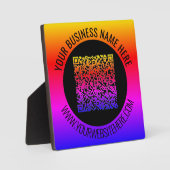 Uw QR Code Scan Info Plaque met aangepaste tekst Fotoplaat (Voorkant)
