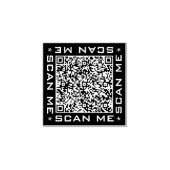 Uw QR Code Scan Info Rubber Stamp Sjabloon Rubberstempel (Afrduk)