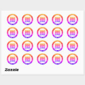 Uw QR Code Scan Info Sticker met aangepaste tekst (Vel)