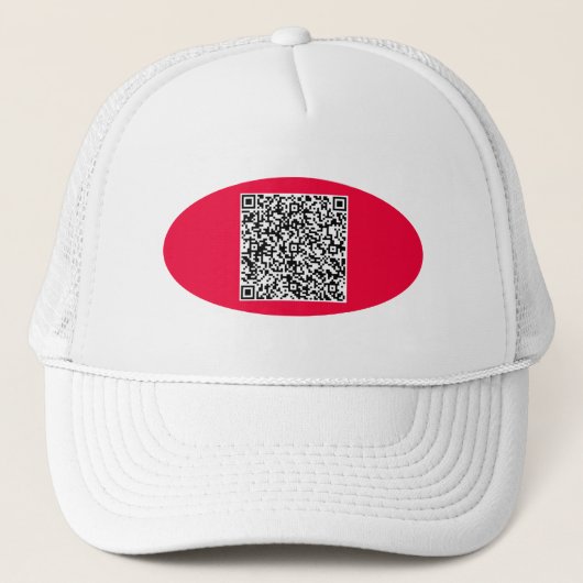 Uw QR Code Scan Info Trucker Hoed Aangepaste Kleur Trucker Pet (Voorkant)