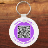 Uw QR Code Scan Sleutelhanger Aangepaste Tekst en  (Achterkant)