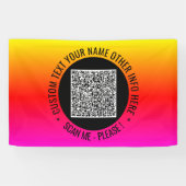 Uw QR-code scanbanner sjabloon met aangepaste teks Spandoek (Horizontaal)