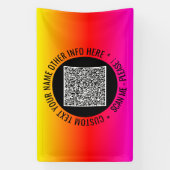 Uw QR-code scanbanner sjabloon met aangepaste teks Spandoek (Verticaal)