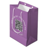 Uw QR-code scaninfo aangepaste tekst geschenkzak Medium Cadeauzakje (Voorkant Gekanteld)