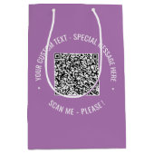 Uw QR-code scaninfo aangepaste tekst geschenkzak Medium Cadeauzakje (Voorkant)