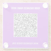 Uw QR code scaninfo aangepaste tekst glas Onderzet Glazen Onderzetter (Achterkant)
