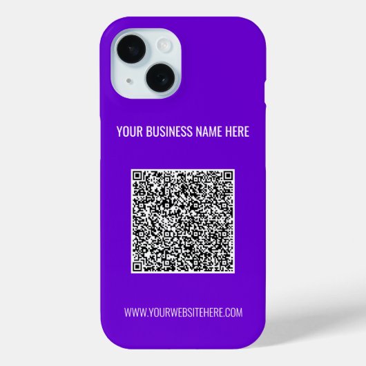 Uw QR-code scaninfo aangepaste tekst iPhone Case (Achterkant)
