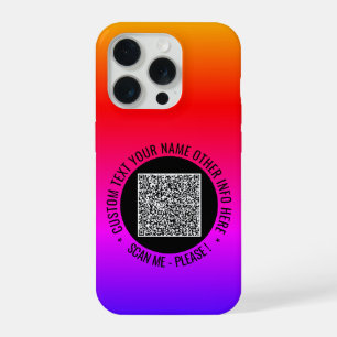 Uw QR-code scaninfo aangepaste tekst iPhone Case 15 Pro Hoesje