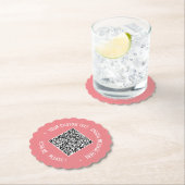 Uw QR-code scaninfo Aangepaste tekst papier Onderz Kartonnen Onderzetters (Insitu)