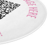 Uw QR code scaninfo aangepaste tekst snijplank (Hoek)