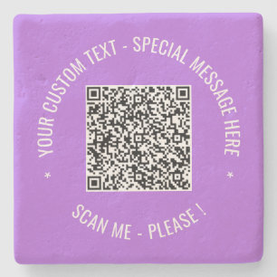 Uw QR code scaninfo aangepaste tekst steen Onderze Stenen Onderzetter