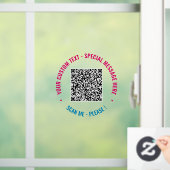 Uw QR-code scaninfo Aangepaste tekst venster Cling Raamsticker (Huis)