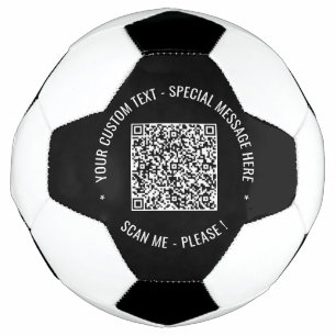 Uw QR code scaninfo aangepaste tekst Voetbal