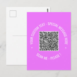 Uw QR code scaninfo aangepaste tekst Wenskaart Briefkaart