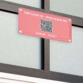 Uw QR-code scaninfo aangepaste tekstkleuren banner (Buitenkant Gebouw)