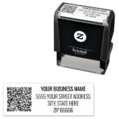 Uw QR-code scaninfo adres Zelfinkkend stempel (In situ)
