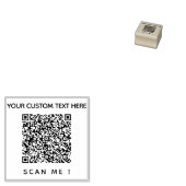 Uw QR-code scaninfo en aangepaste tekststempel Rubberstempel (Gestempeld)