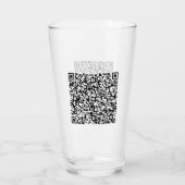 Uw QR-code scaninfo gepersonaliseerd glazen cadeau (Achterkant)