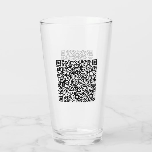 Uw QR-code scaninfo gepersonaliseerd glazen cadeau (Achterkant)