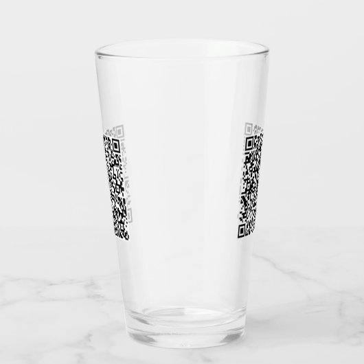 Uw QR-code scaninfo gepersonaliseerd glazen cadeau (Rechts)