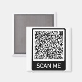Uw QR-code scaninfo gepersonaliseerde magneet (Voorkant / Achterkant)